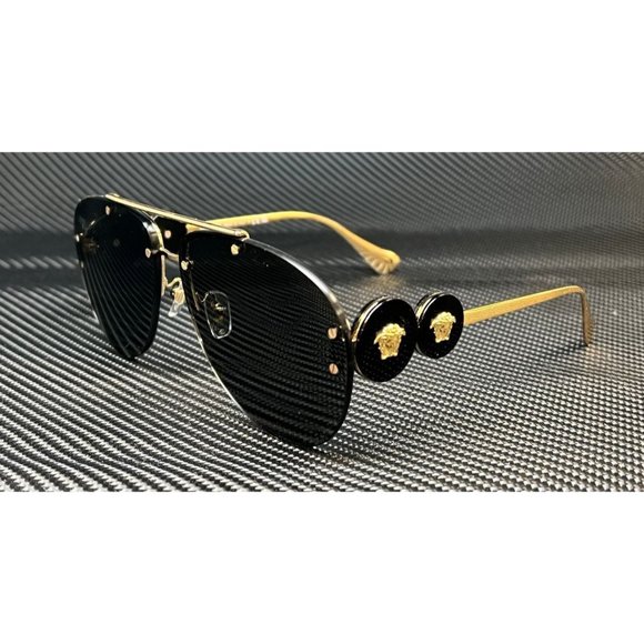 Versace Gold Dark 63mm Sunglasses!